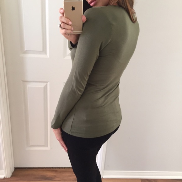 • Clearance • Olive X Long Sleeve Top - Picture 3 of 4