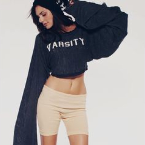 Wild fox Varsity crop sweater rare M bell sleeves