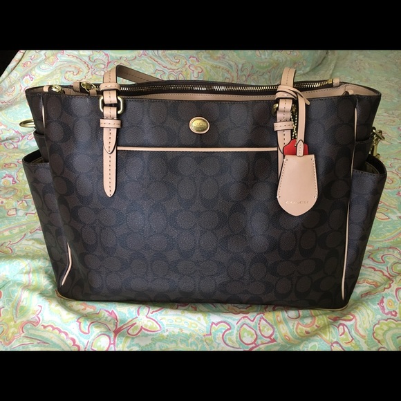 Coach Peyton Signature Diaper Bag