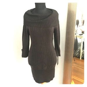Charcoal grey sweater dress