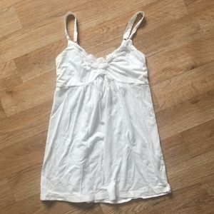 White flowy top