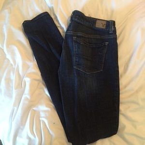 American Eagle High-Rise Skinny Dark Wash Jeans