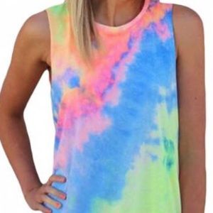 Tie dye tank dress
