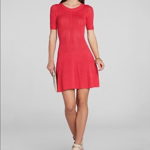 BCBG MAXAZRIA Red Lacey Dress