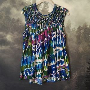 Anthripologie artsy woven shoulder top