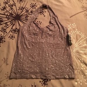 Sequin halter top