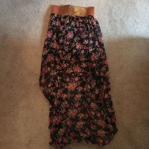 BB Couture Floral High Low Shirt