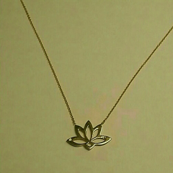 14k Gold Lotus Necklace