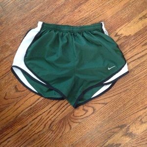 Green Nike running shorts. Size small.