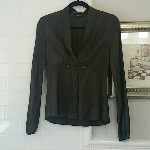 FLASH SALE FINAL! Gucci dark brown blouse