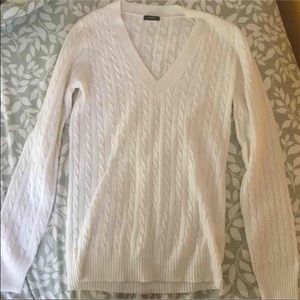 J. Crew Wool & Cashmere White Sweater