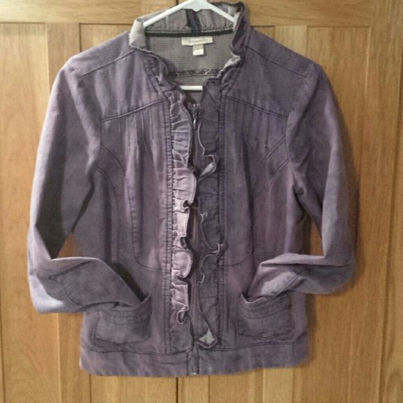 Distressed jean jacket