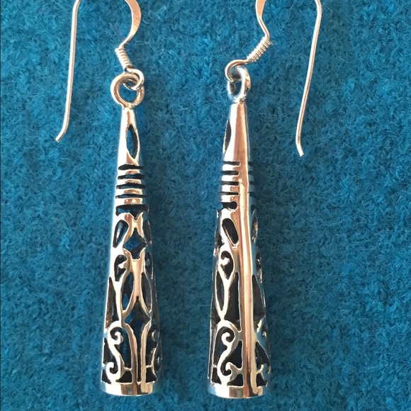 Silpada Sterling Silver Cone/Filigree Earrings