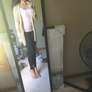Long tan cardigan