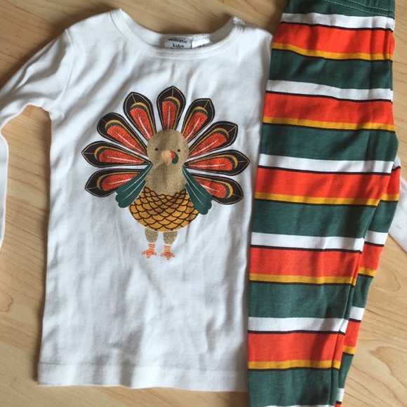 Authentic Kids Pajamas Thanksgiving Turkey Pjs Size 3t Like New Poshmark