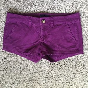Purple American eagle shorts