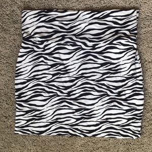 Zebra bodycon skirt