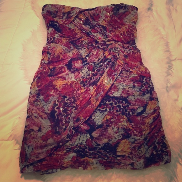DVF patterned chiffon dress