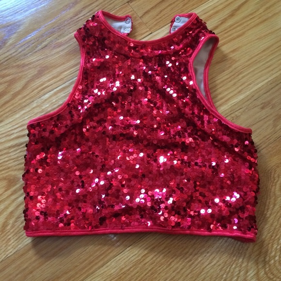 red glitter tops