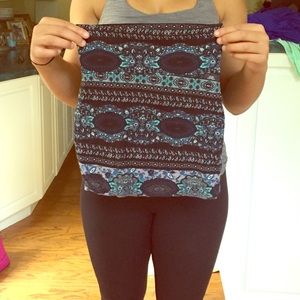 Printed pencil skirt