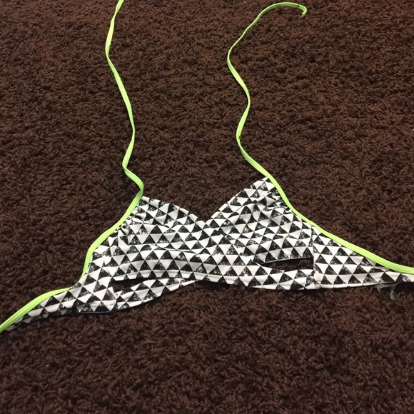 checkered black & white Victoria secret bikini top