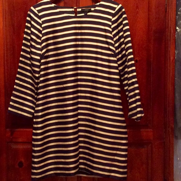 J CREW PERFECT SILK NAUTICAL STRIPE MINI - Picture 2 of 3