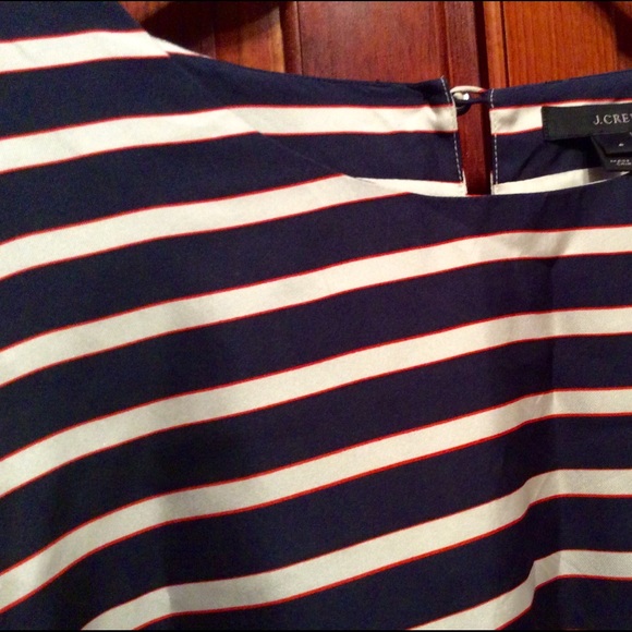 J CREW PERFECT SILK NAUTICAL STRIPE MINI - Picture 3 of 3