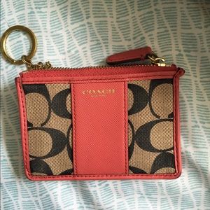 Coach mini wallet wrist let