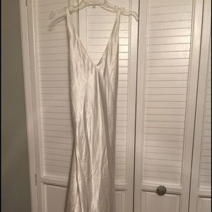 Long Silk Ivory Night Gown