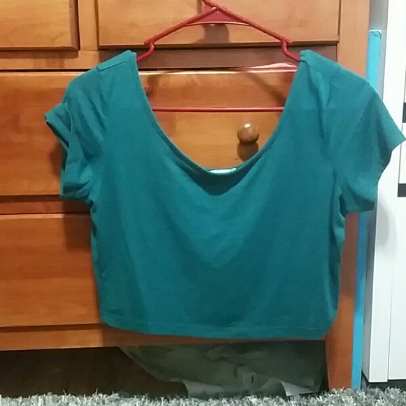 Teal crop top