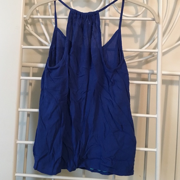 Mossimo boho top blue green embroidered XS - Picture 3 of 3