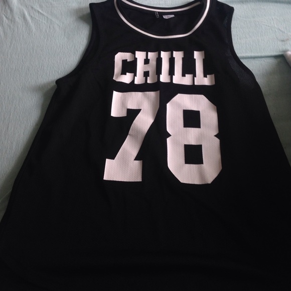 Jersey Material Tank Black and White - Picture 1 of 1