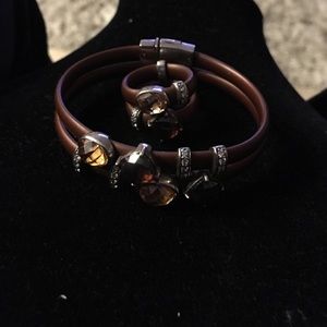 Semi precious topaz bracelet and ring