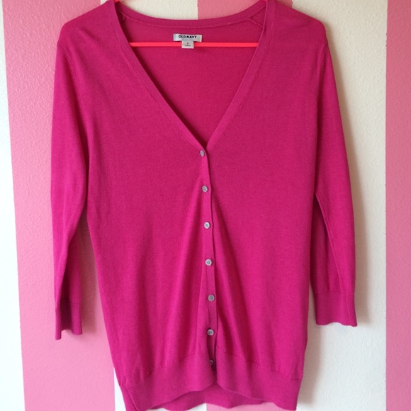 Hot pink cardigan
