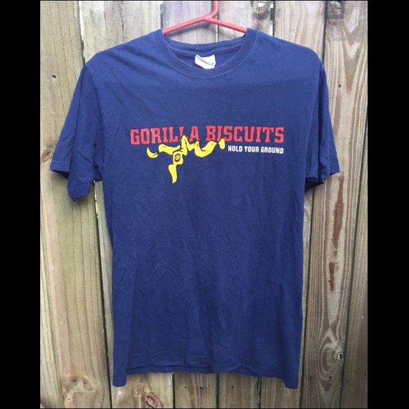 Vintage Gorilla Biscuits band t shirt small blue