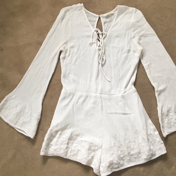 ANGL Pants - White long sleeve romper