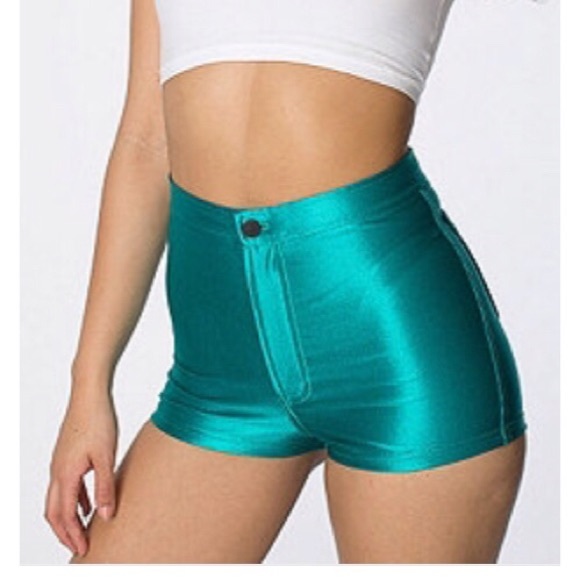 American Apparel Pants - American apparel mermaid green disco booty shorts