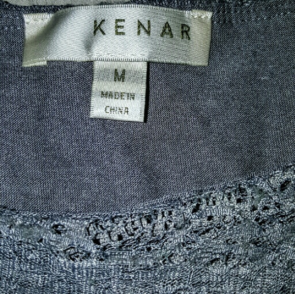 Cute! Like New Kenar Grey Laced Tank - Picture 3 of 3