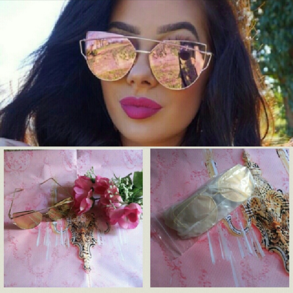 🌻*ONLY 1 LEFT* *NEW* Retro sunglasses / retro shades /Gold shades /gold glasses