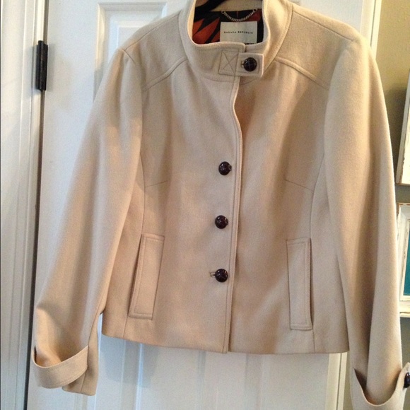 Banana Republic XL wool coat pea jacket