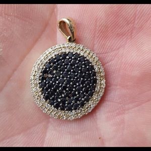 Effy black caviar diamond pendant