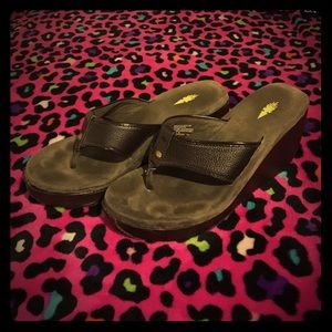 Brown Volatile wedge sandals