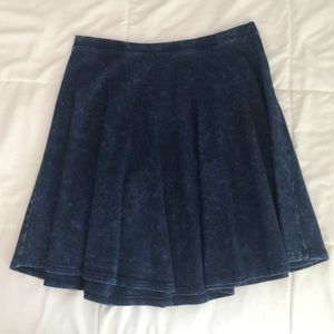 Blue Pattern Circle Skirt