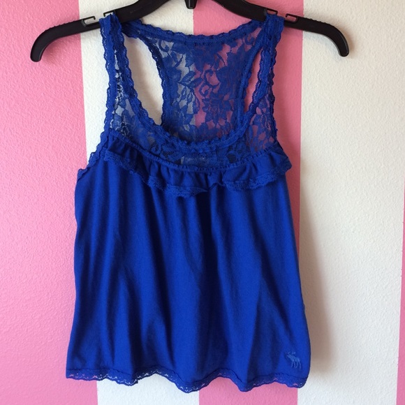 A&F blue tank top