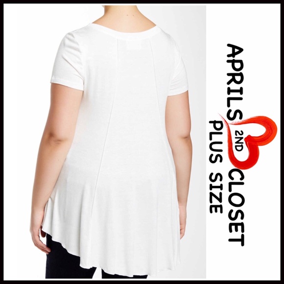 ❌SOLD❌White Tunic Swing TEE Pullover - Picture 3 of 5