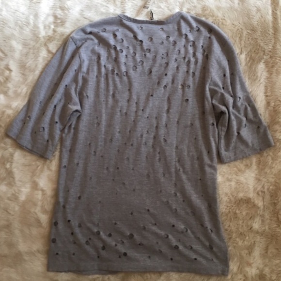 Emma & Sam grey holey shirt - Picture 1 of 2