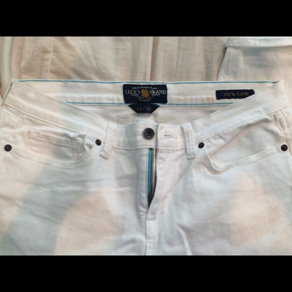 White lucky brand Jean capris