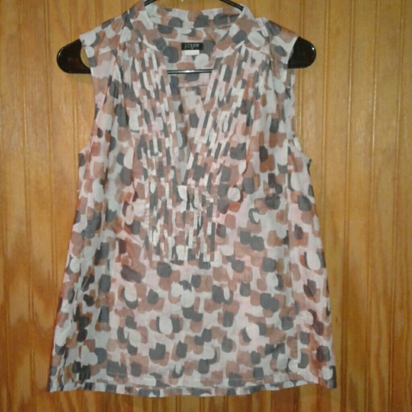 J. Crew Deep-V Patterned Tank.