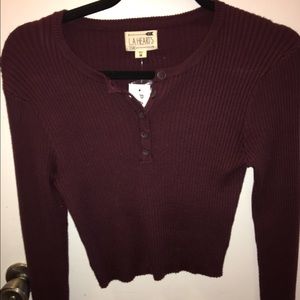 Cropped Maroon Sweater