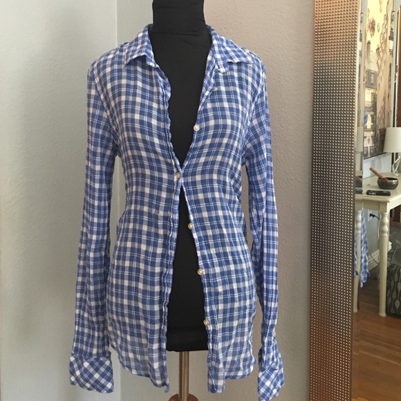 Sheer Plaid button down